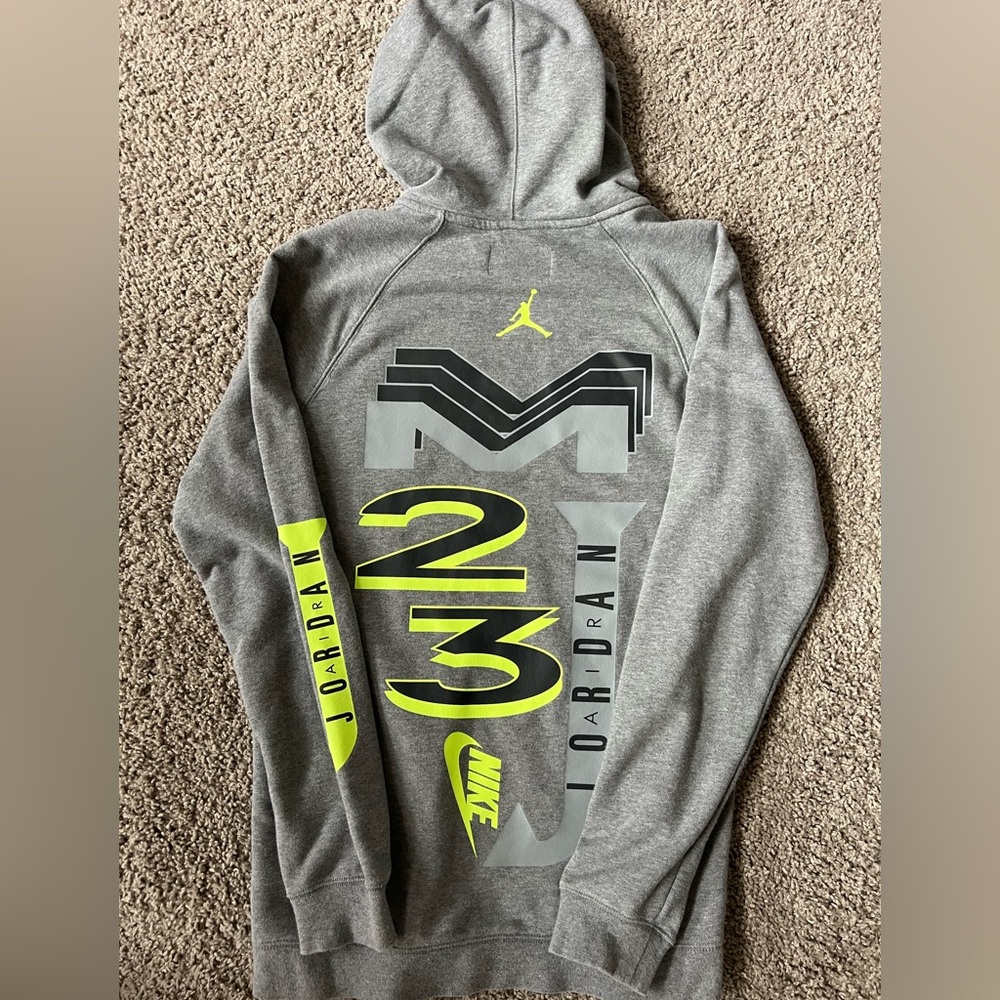 Jordan Mens SMALL Bolt Green Jordan 4 hoodie